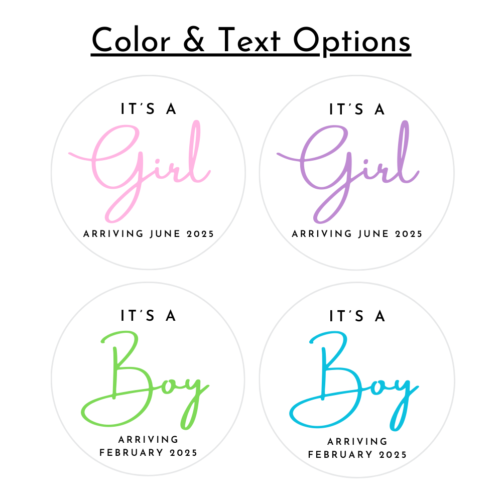 Baby Shower Drink Toppers - It's A Boy with Date
