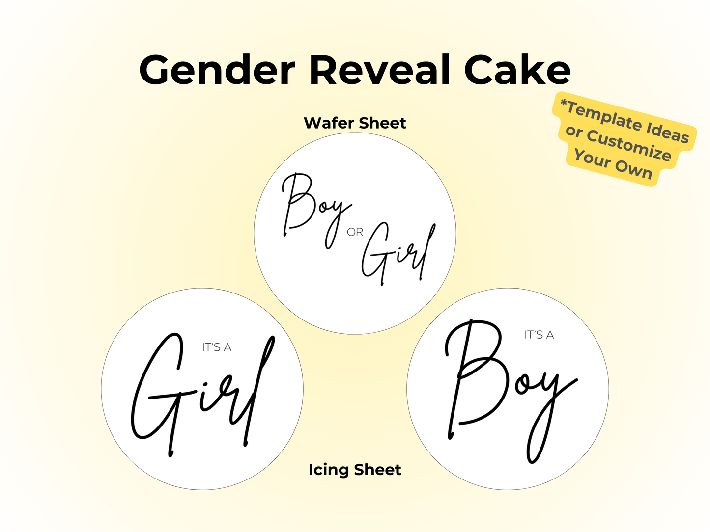 Custom Burn Away Cake Toppers