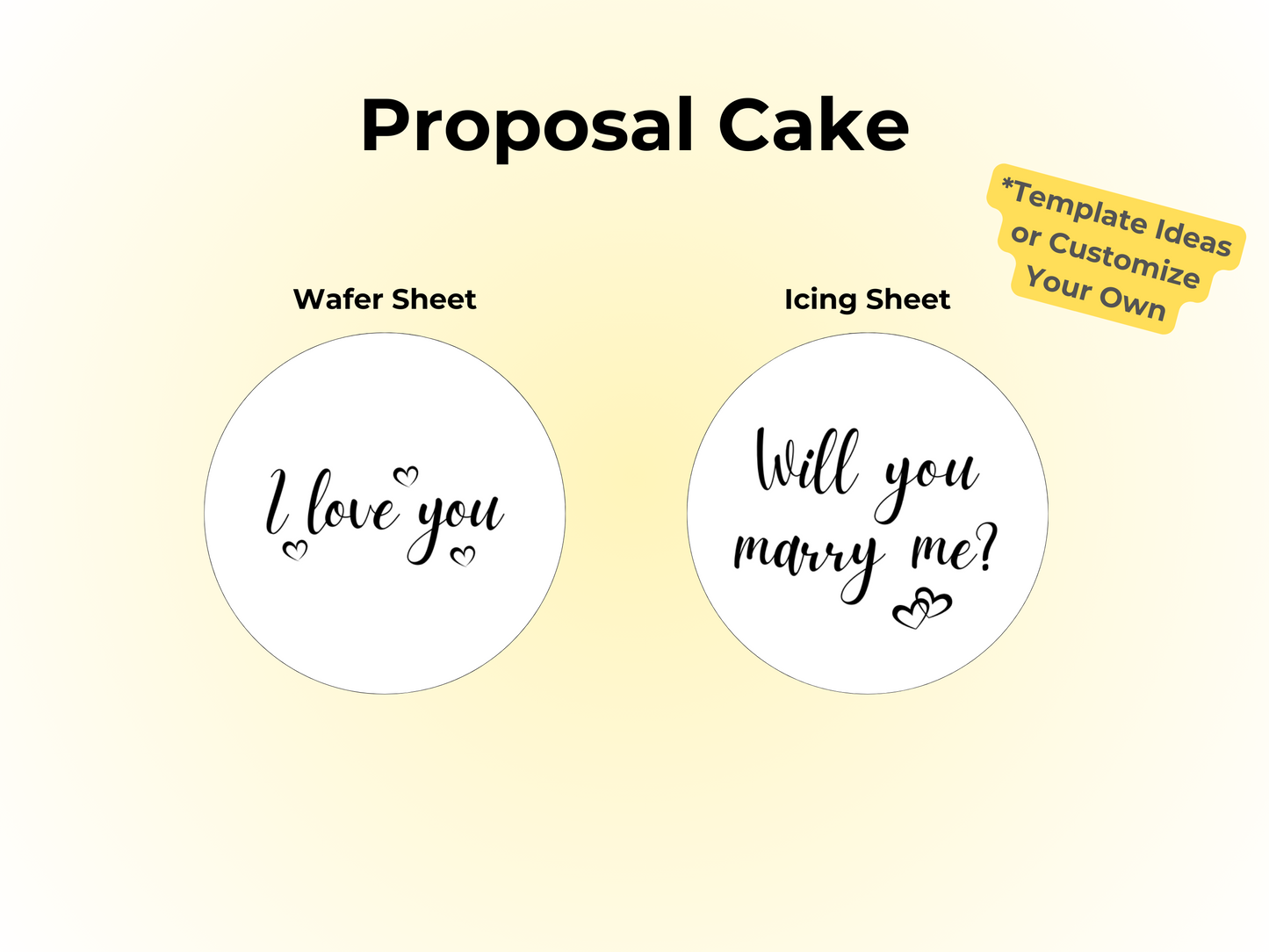 Custom Burn Away Cake Toppers