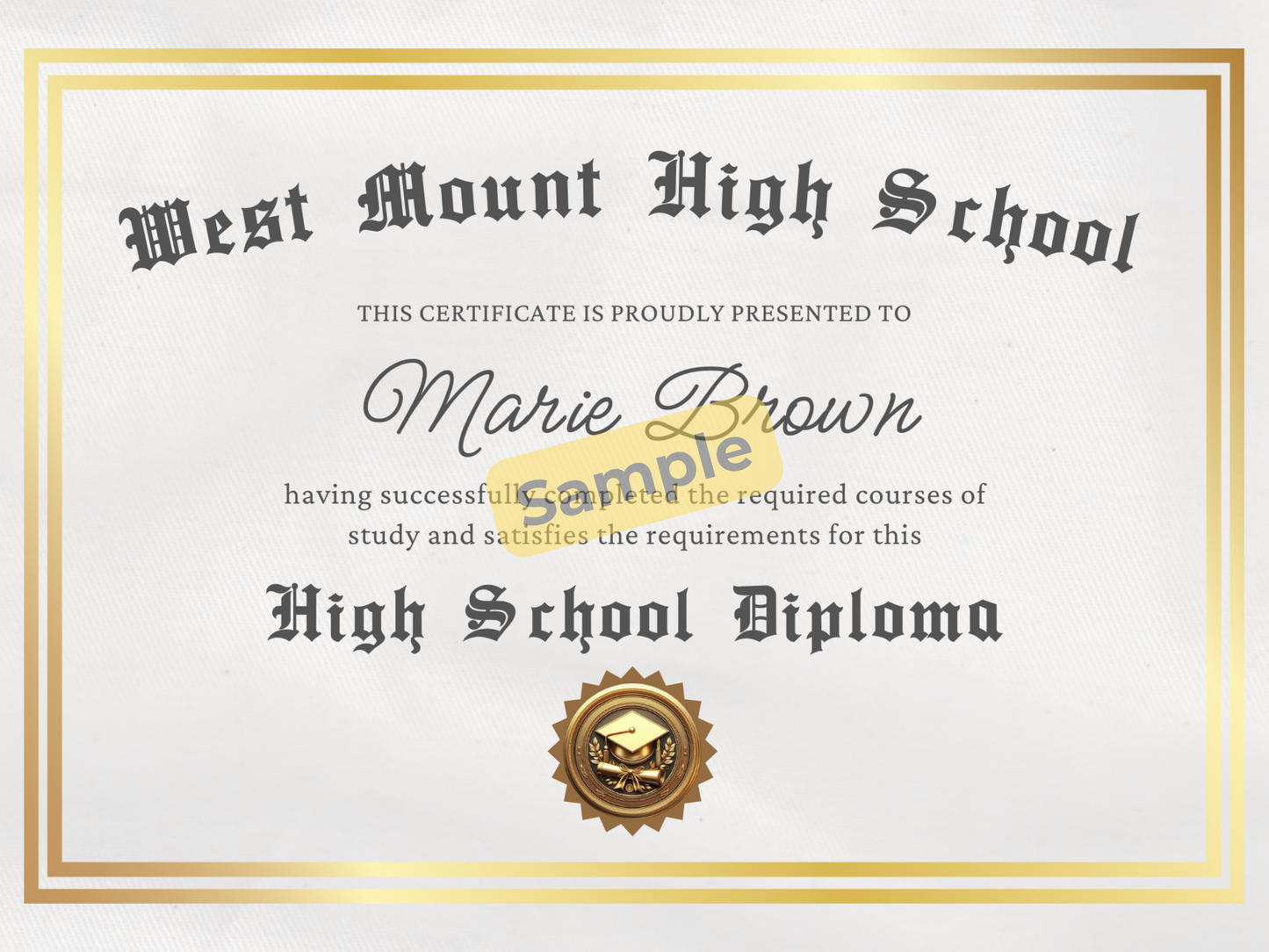Graduation Certificate Edible Cake Topper