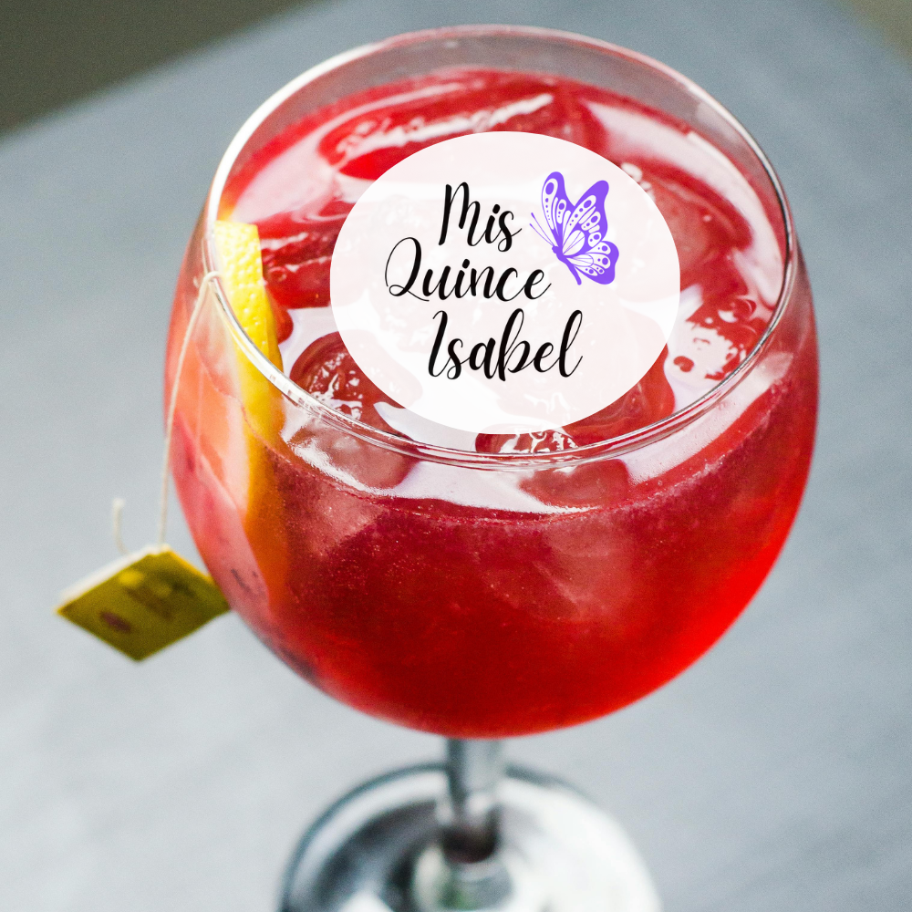 Quinceañera Drink Toppers with Butterfly