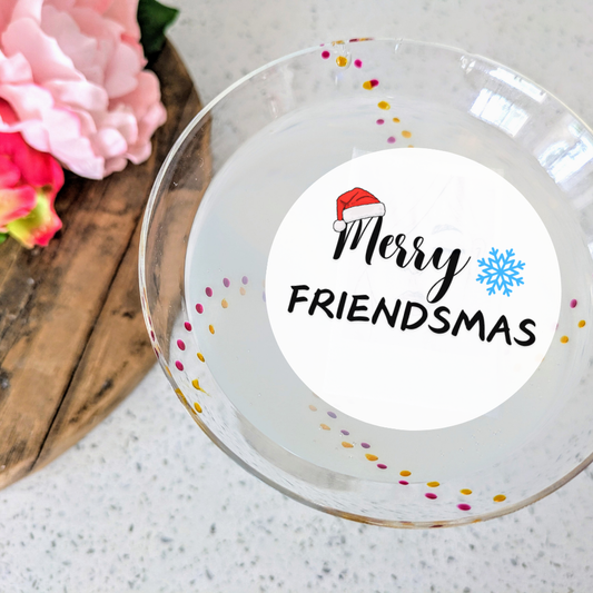 Christmas Edible Drink Toppers - Merry Friendsmas
