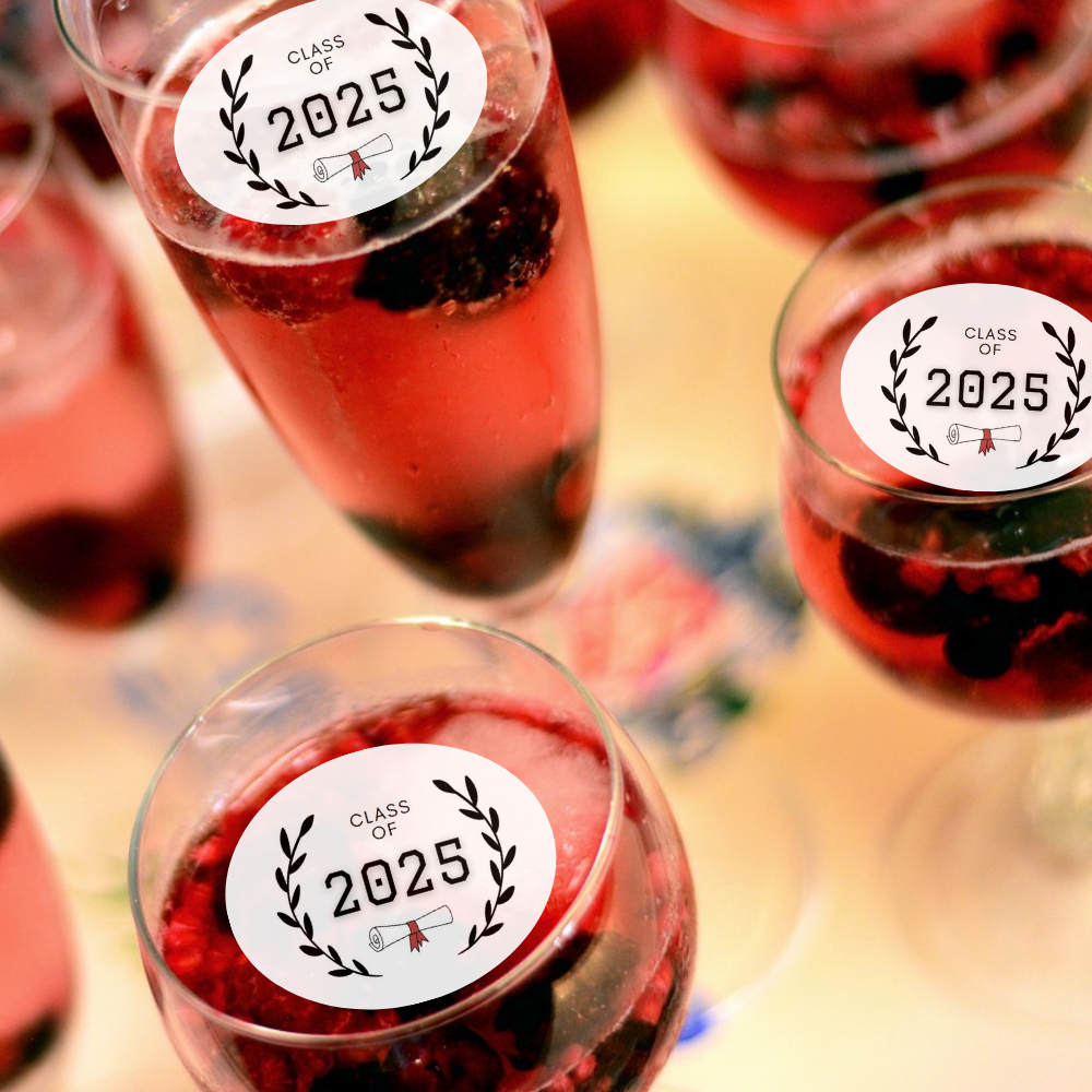Graduation Edible Drink Toppers - Class of 2025