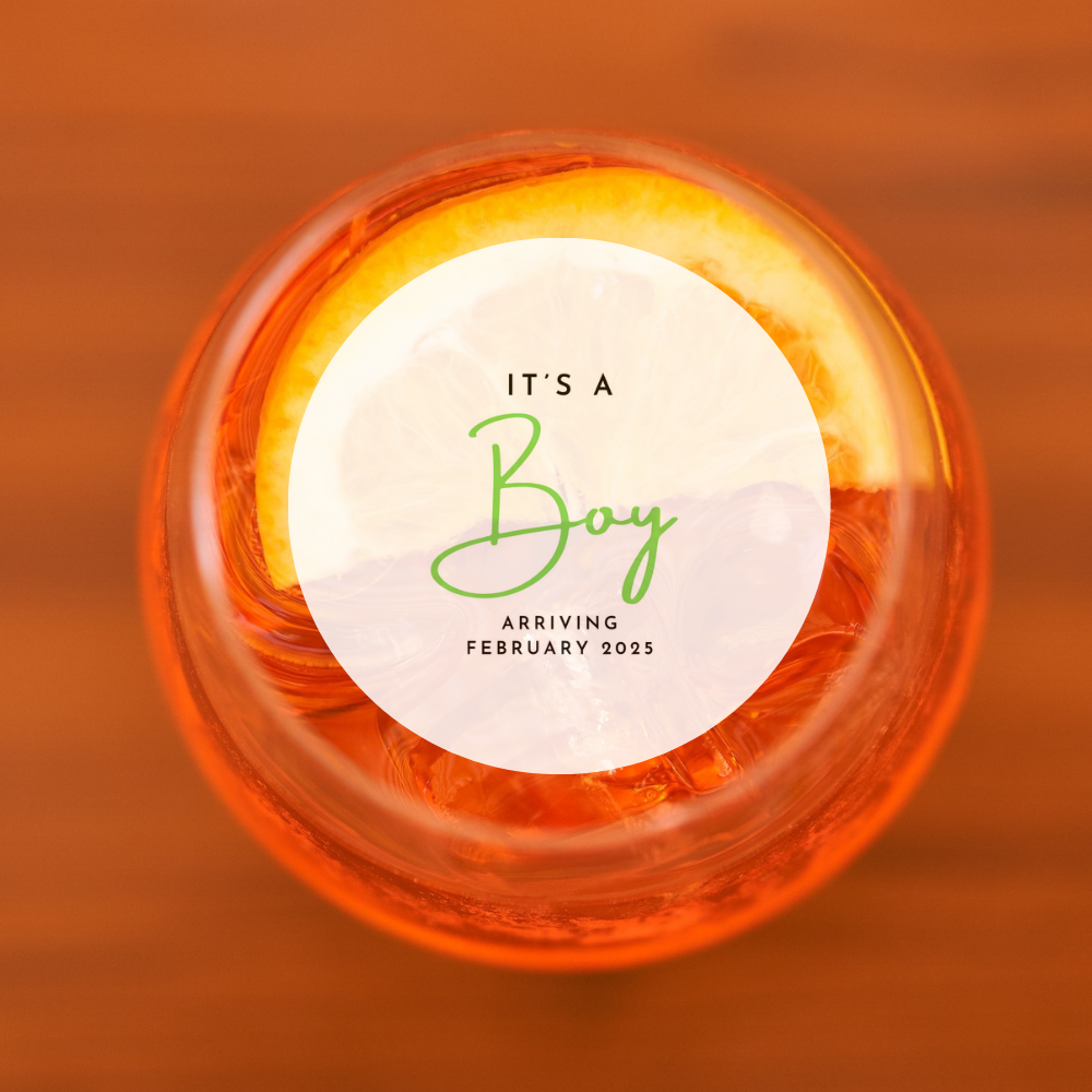 Baby Shower Drink Toppers - It's A Boy with Date