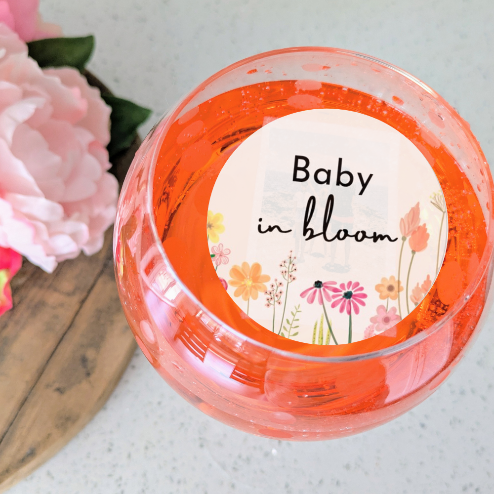 Baby Shower Drink Toppers - Baby in bloom