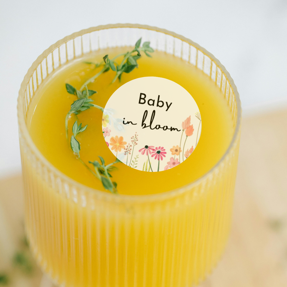 Baby Shower Drink Toppers - Baby in bloom