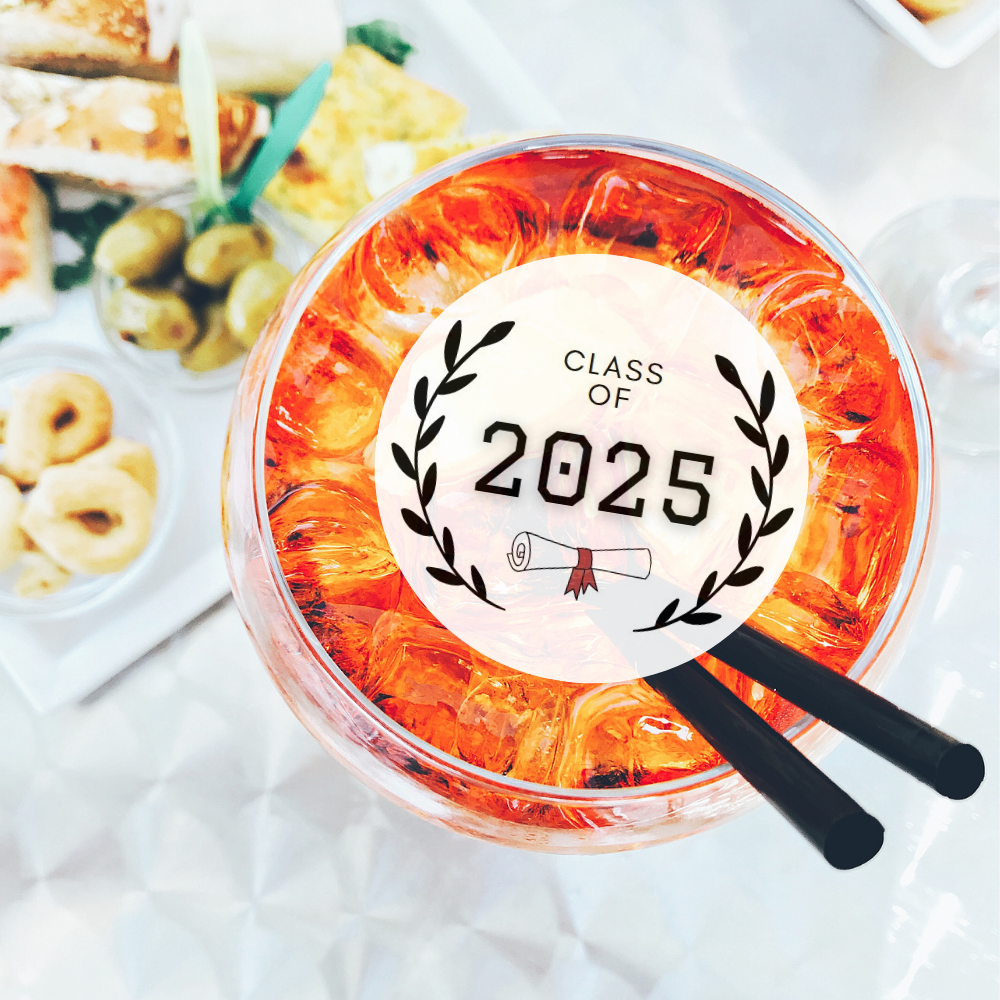 Graduation Edible Drink Toppers - Class of 2025