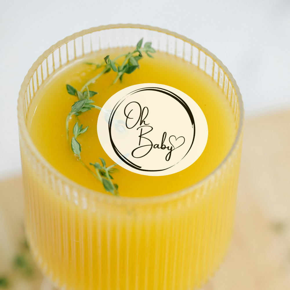 Baby Shower Edible Drink Toppers - Oh Baby