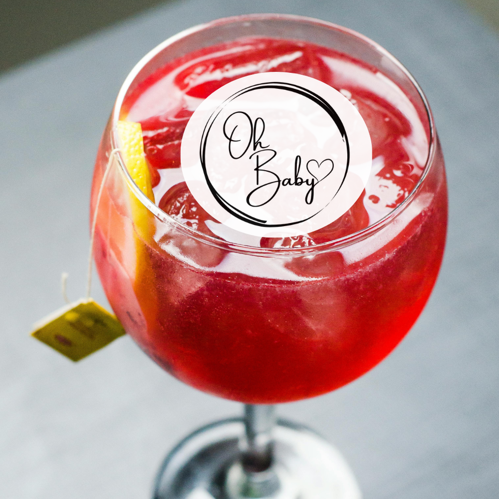 Baby Shower Edible Drink Toppers - Oh Baby