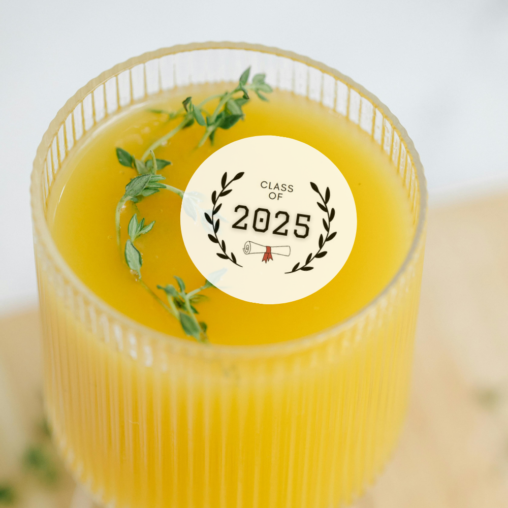Graduation Edible Drink Toppers - Class of 2025