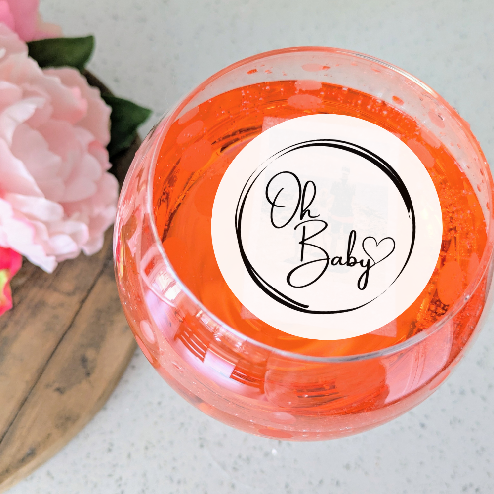Baby Shower Edible Drink Toppers - Oh Baby