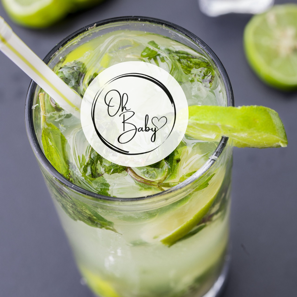 Baby Shower Edible Drink Toppers - Oh Baby