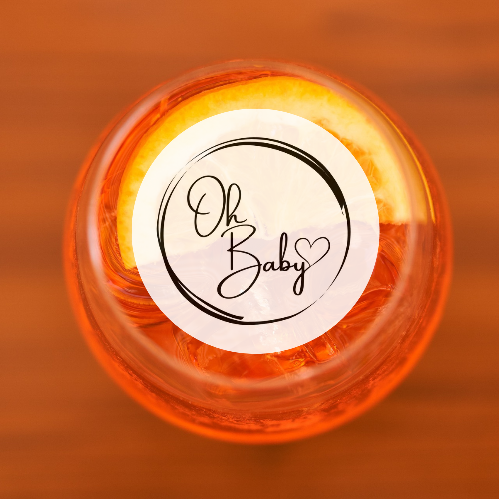 Baby Shower Edible Drink Toppers - Oh Baby