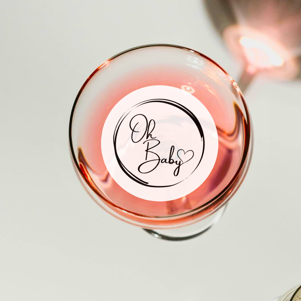 Baby Shower Edible Drink Toppers - Oh Baby