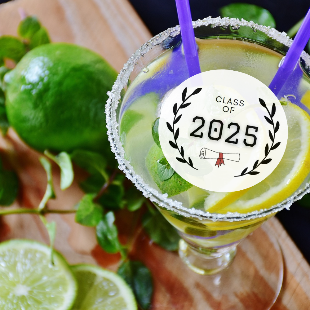 Graduation Edible Drink Toppers - Class of 2025