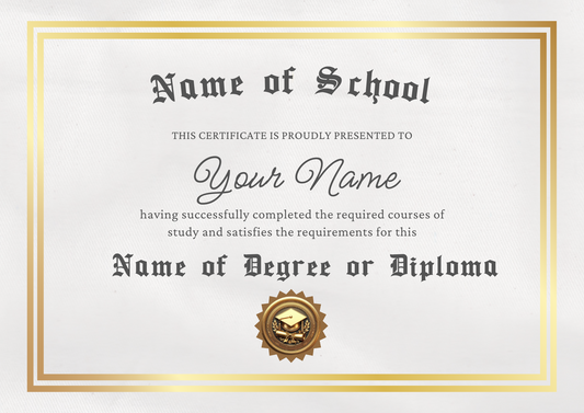 Graduation Certificate Edible Cake Topper