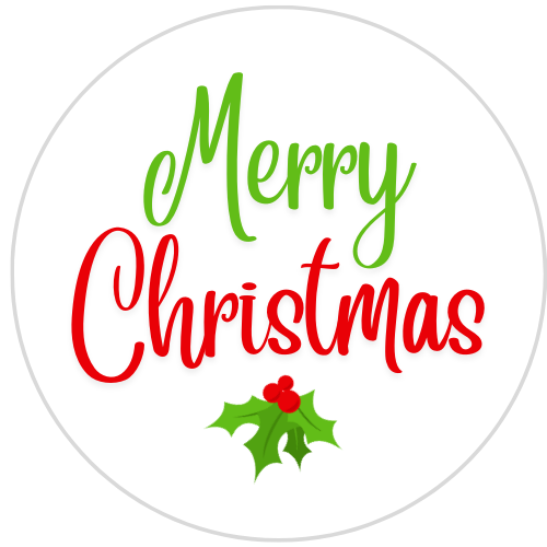 Christmas Edible Drink Toppers - Merry Christmas