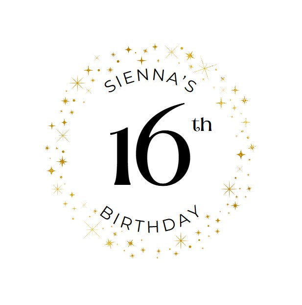 Birthday Edible Drink Toppers - Custom Name & Age