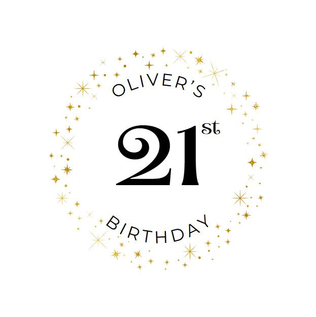 Birthday Edible Drink Toppers - Custom Name & Age