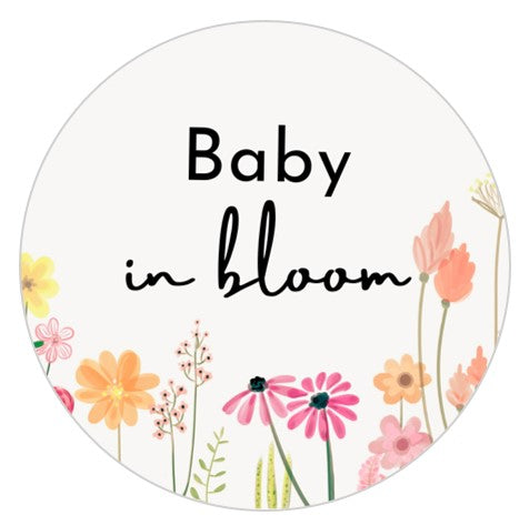 Baby Shower Drink Toppers - Baby in bloom