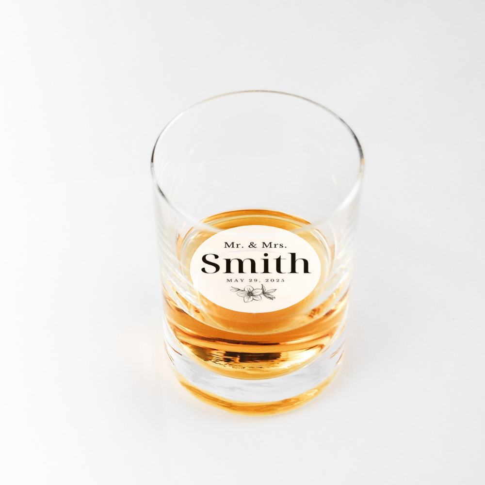 Wedding Drink Toppers - Mr. & Mrs. Custom Last Name