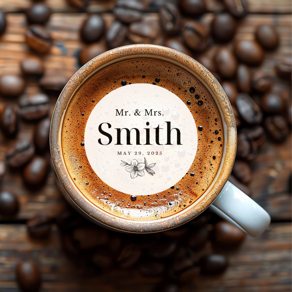 Wedding Drink Toppers - Mr. & Mrs. Custom Last Name