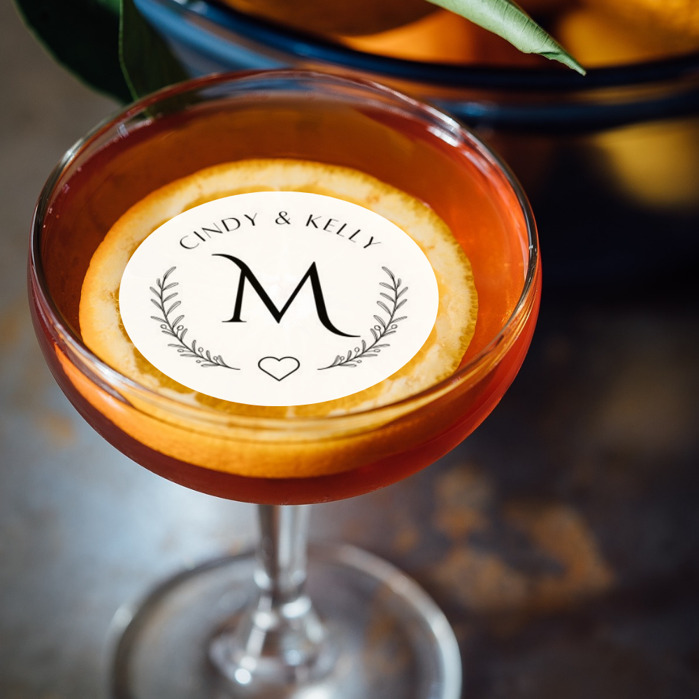 Wedding Cocktail Toppers - Custom Monogram