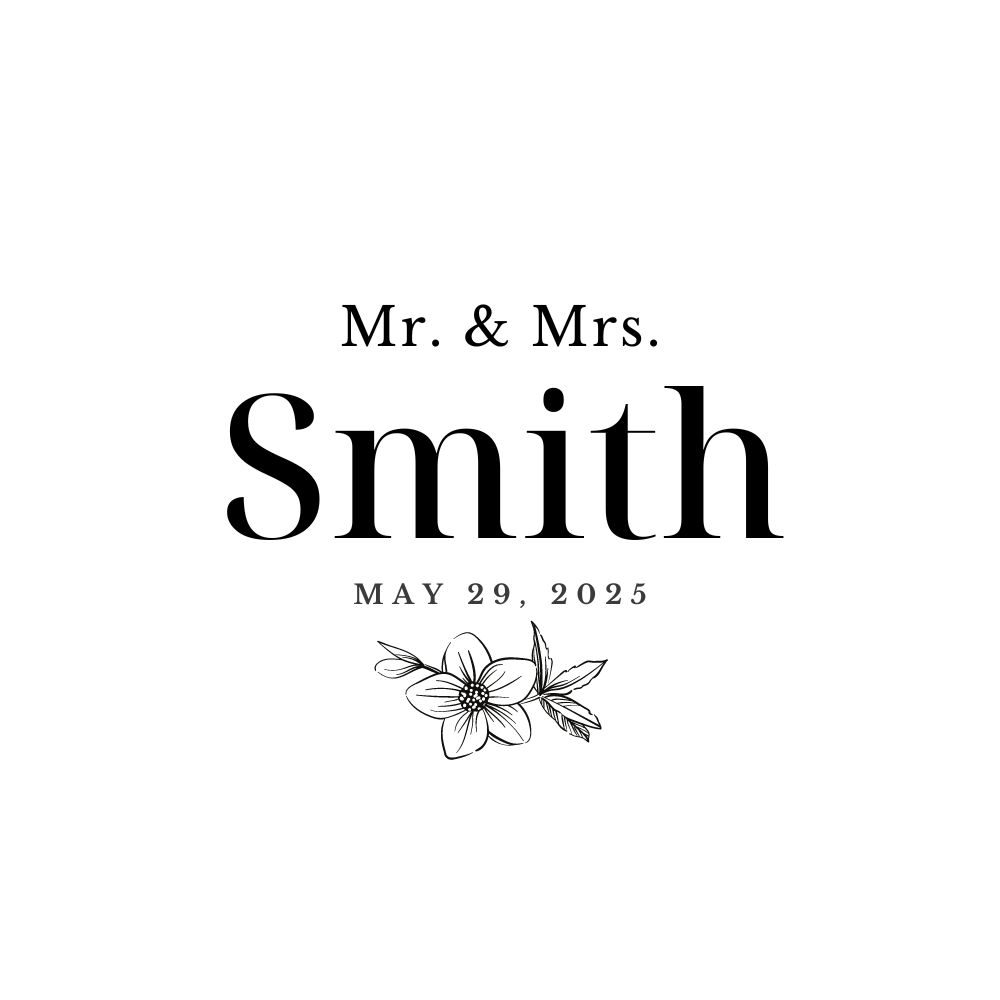 Wedding Drink Toppers - Mr. & Mrs. Custom Last Name