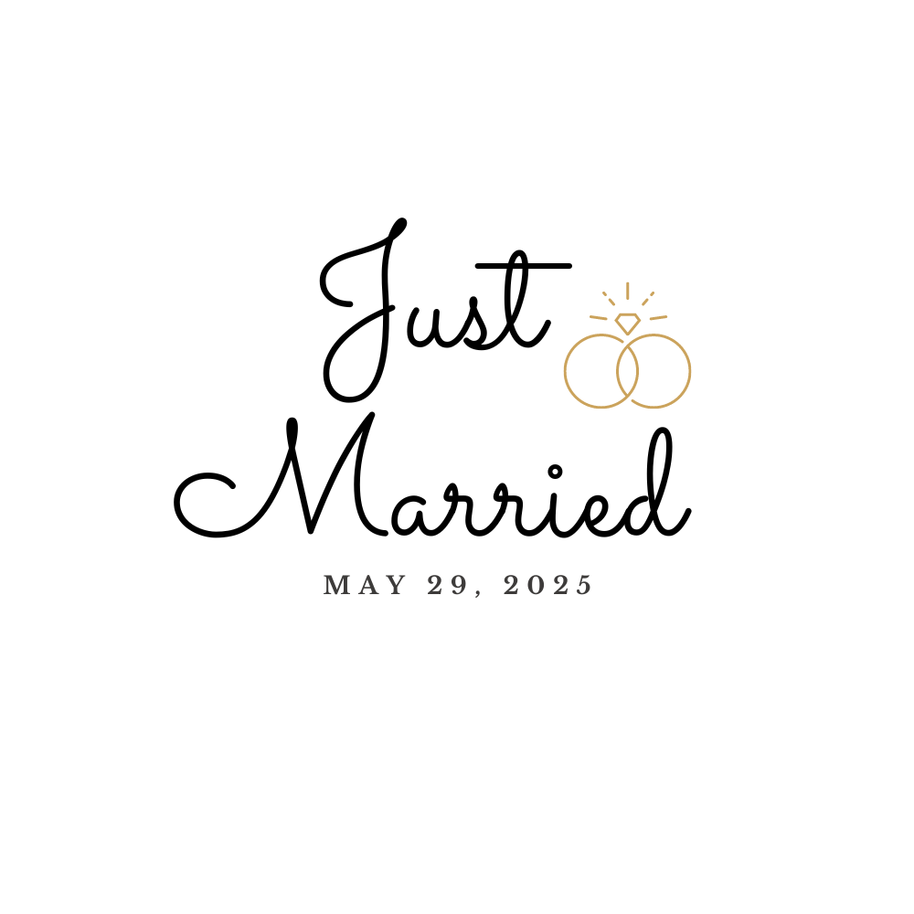 Wedding Cocktail Garnish - Just Married & Custom Date