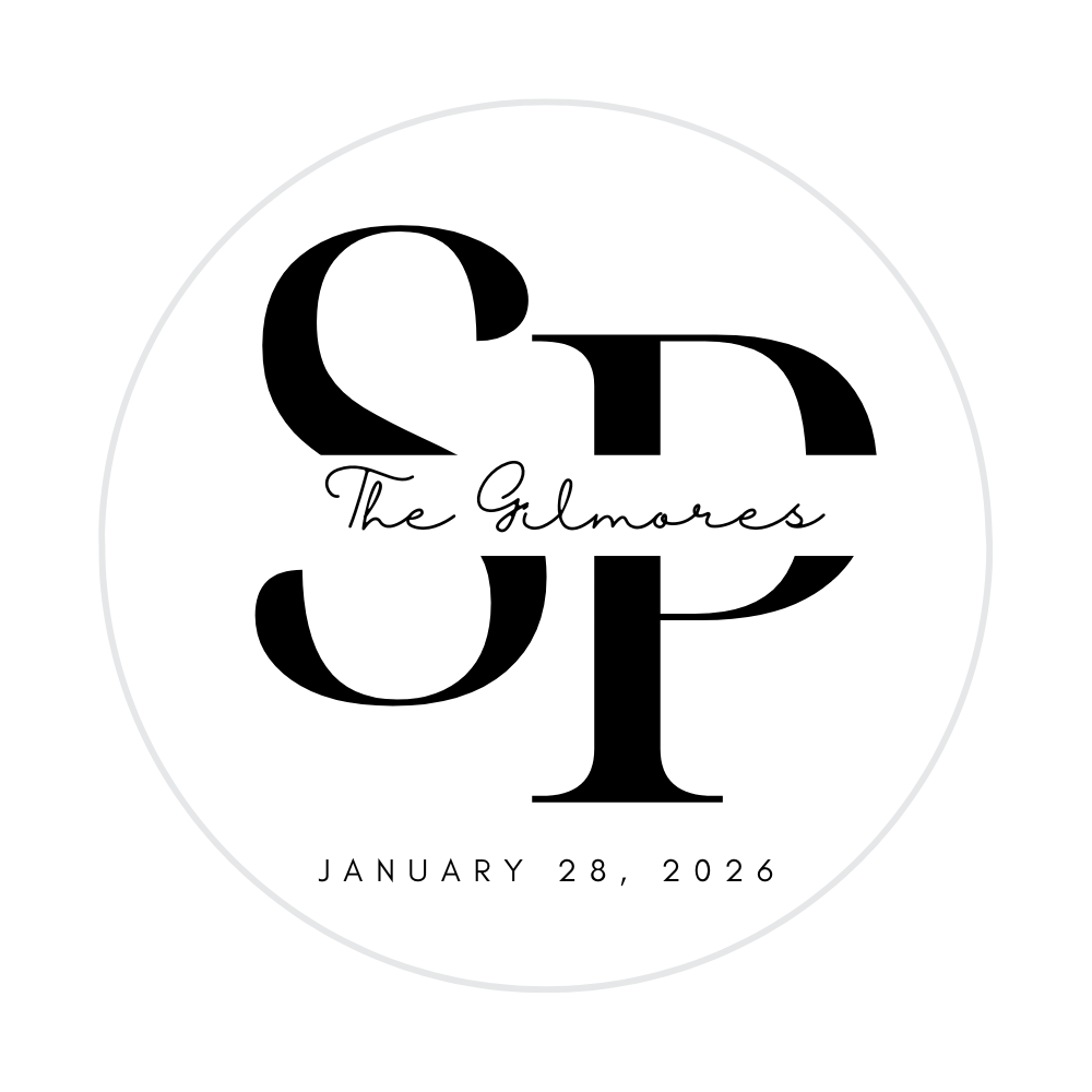 Wedding Drink Toppers - Custom Monogram, Name, & Date