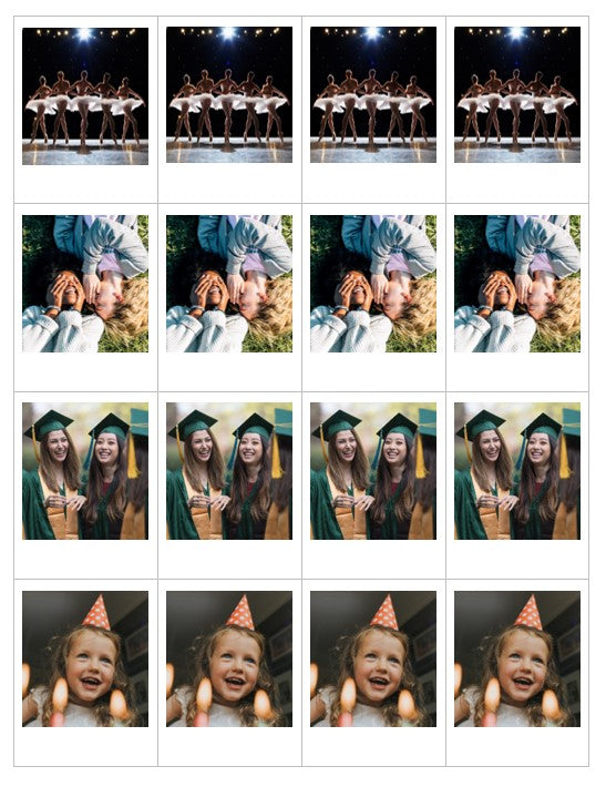 Collage of multiple images of people in various poses and settings.