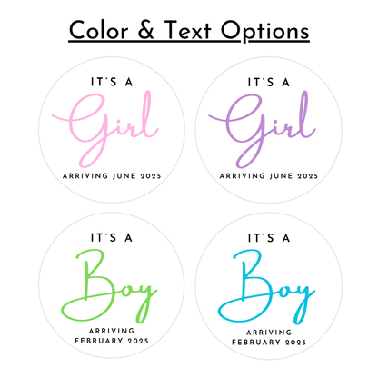 Baby Shower Drink Toppers - It's A Boy with Date