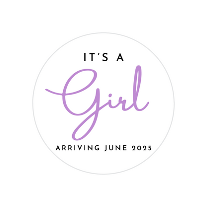 Baby Shower Drink Toppers - It's A Girl with Date