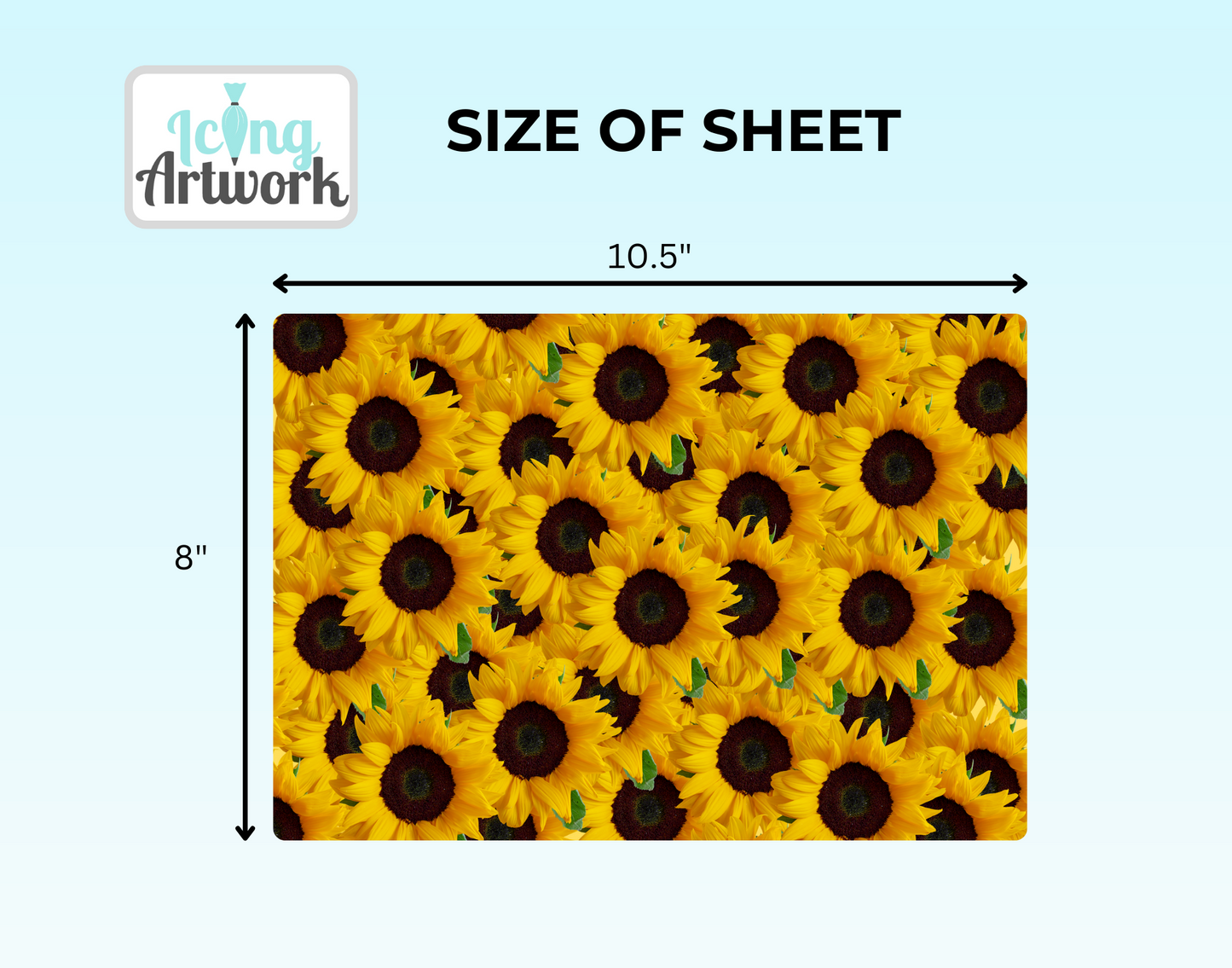 Sunflower Edible Image Cake Wrap