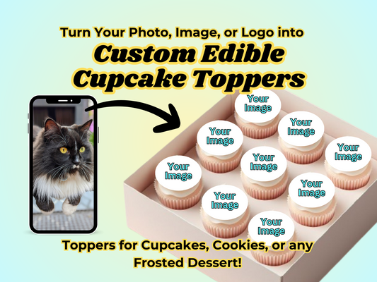 Custom Edible Cupcake Toppers Cookie Toppers