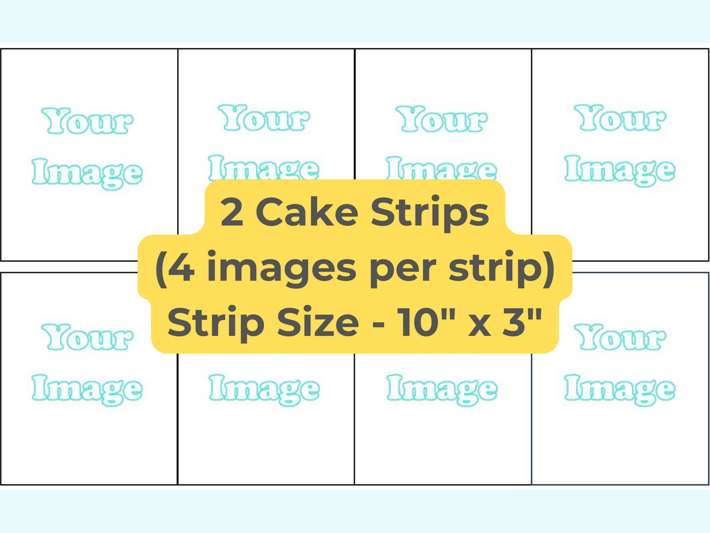 Custom Printed Edible Cake Strips template