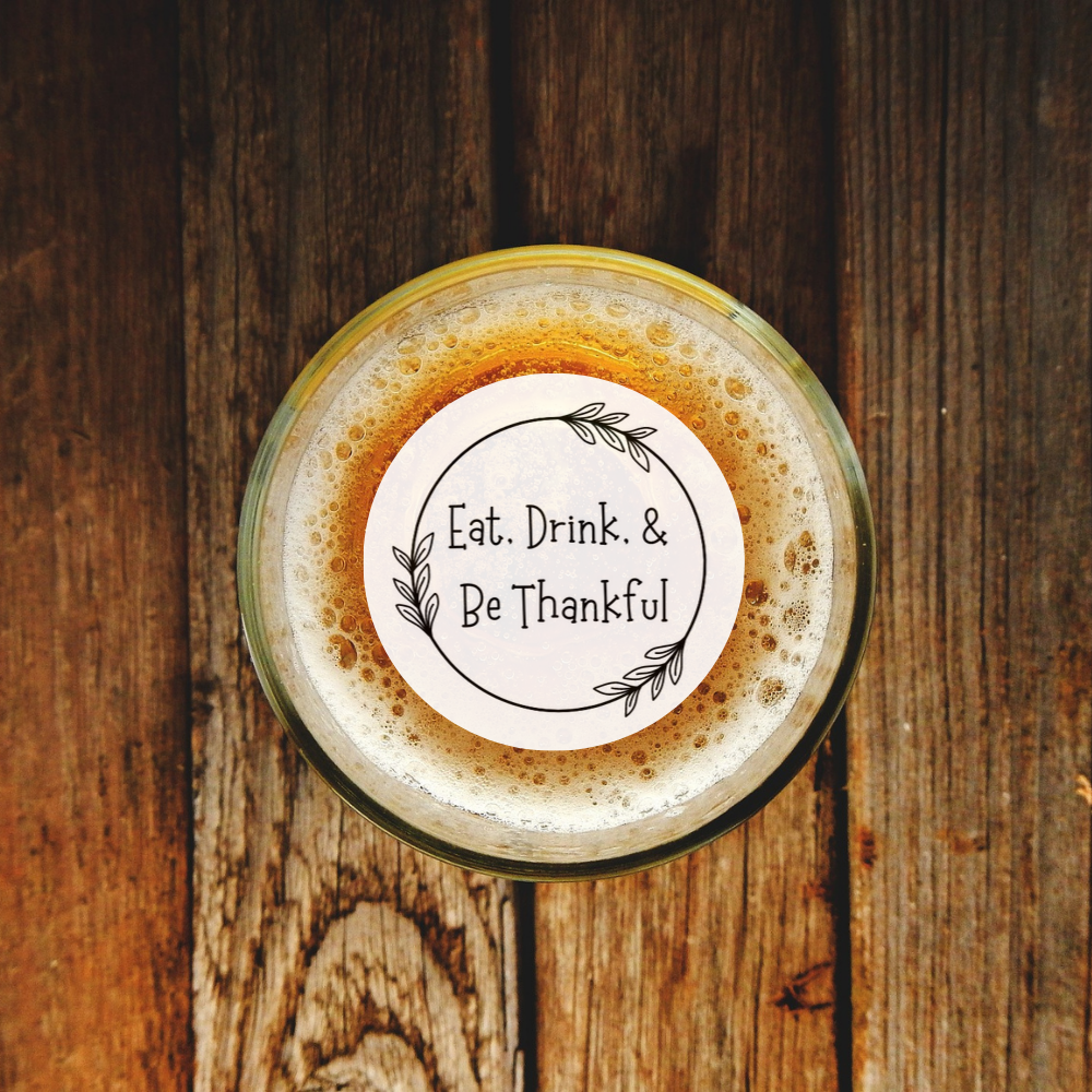 Thanksgiving Edible Drink Toppers - Eat, Drink, & Be Thankful