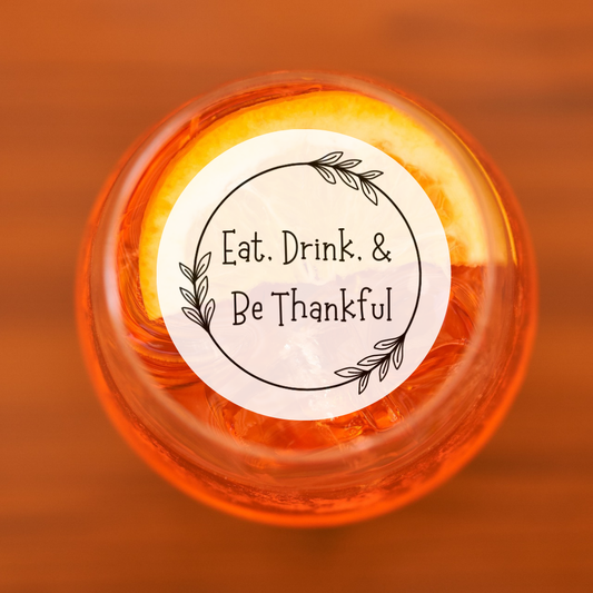 Thanksgiving Edible Drink Toppers - Eat, Drink, & Be Thankful