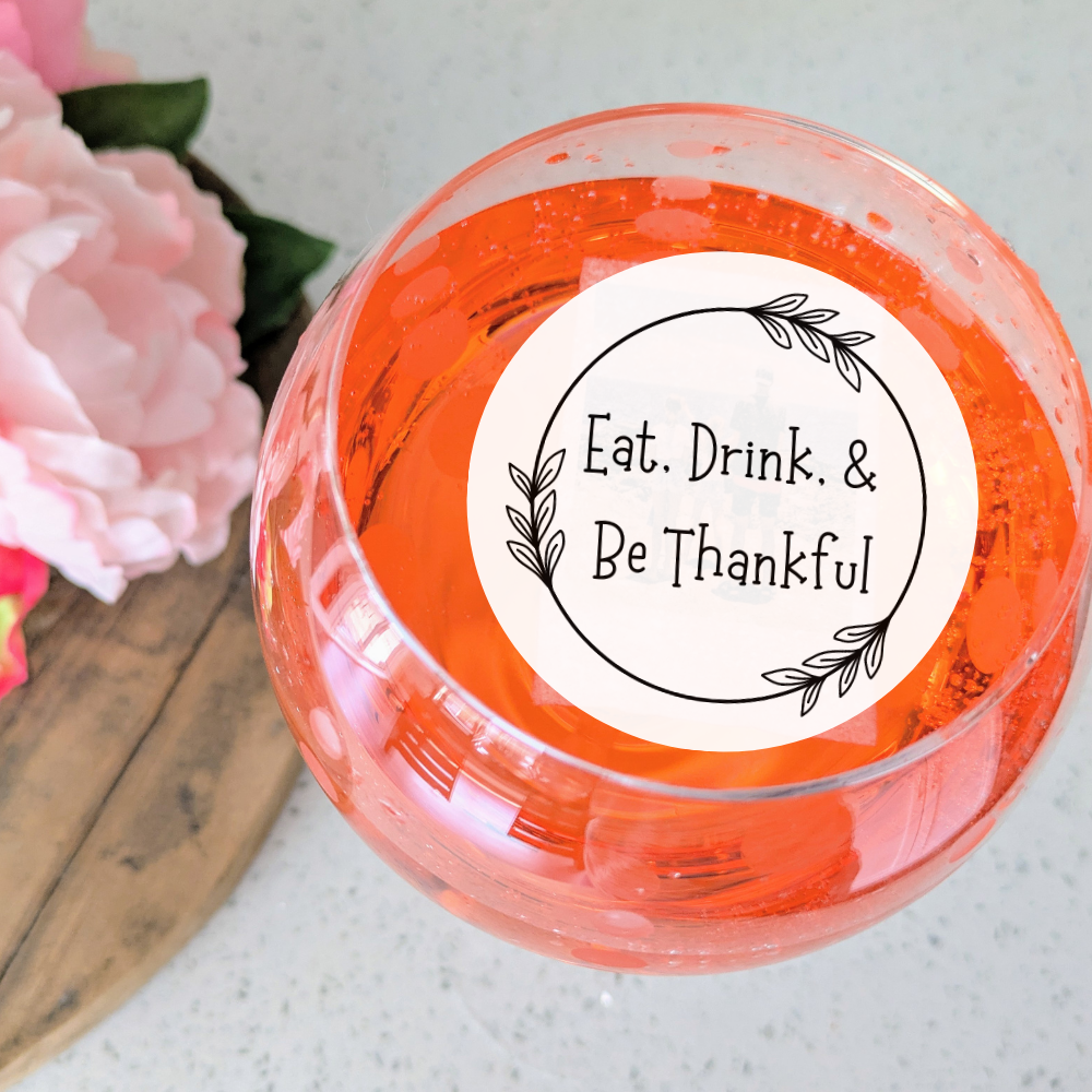 Thanksgiving Edible Drink Toppers - Eat, Drink, & Be Thankful