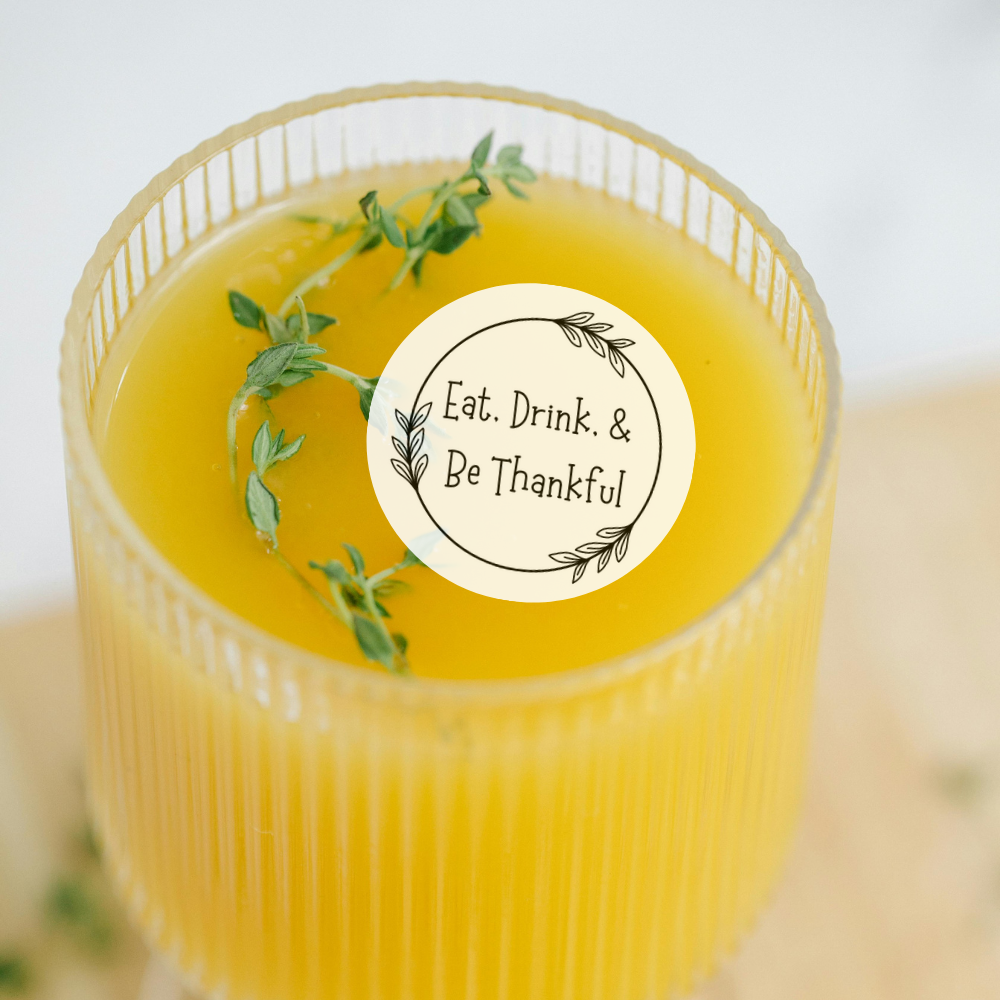 Thanksgiving Edible Drink Toppers - Eat, Drink, & Be Thankful