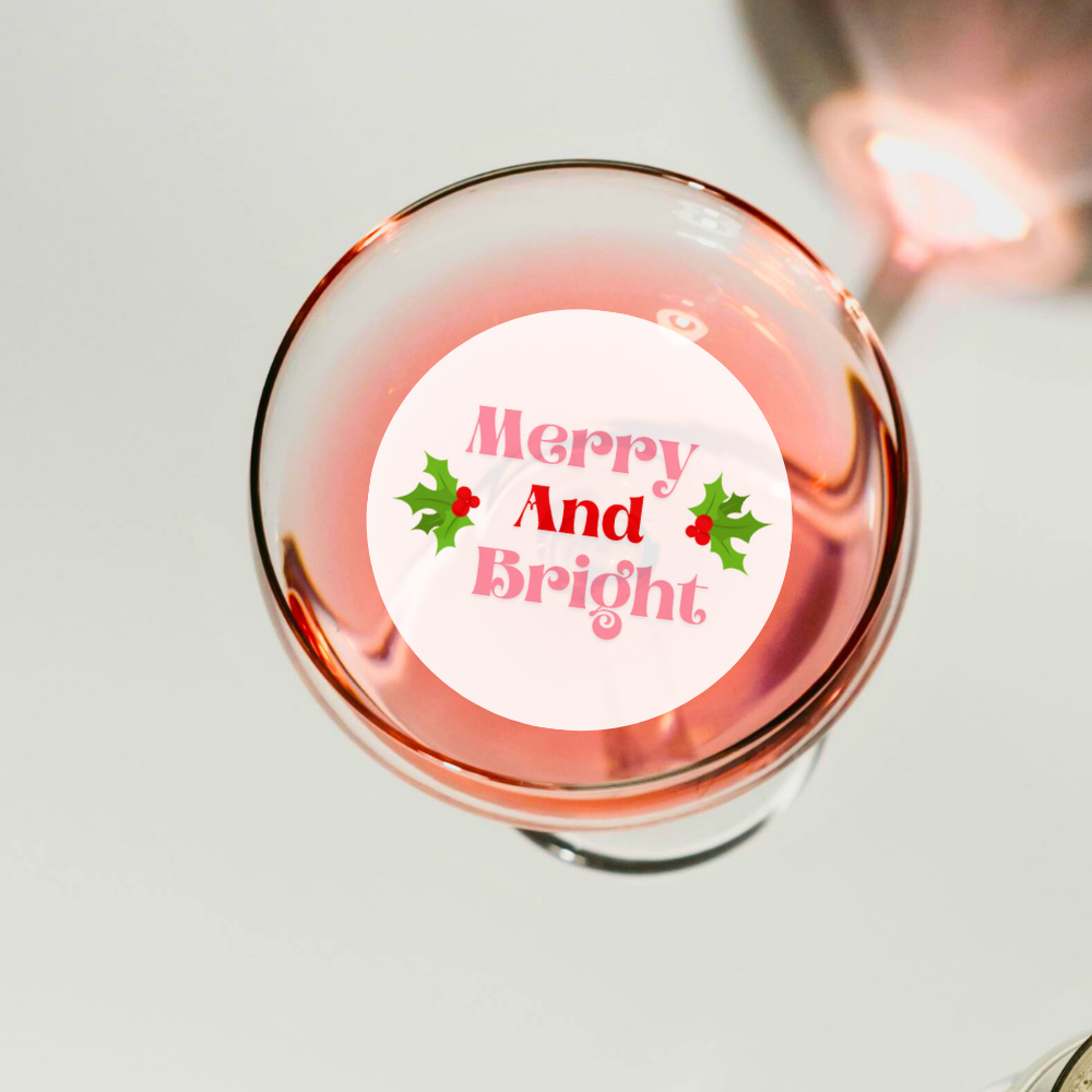 Christmas Edible Drink Toppers - Merry And Bright