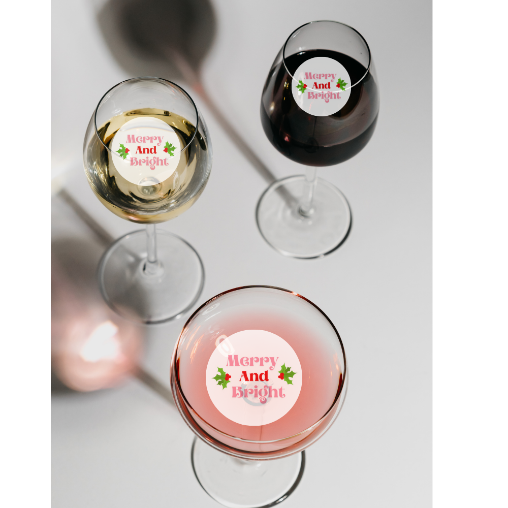 Christmas Edible Drink Toppers - Merry And Bright