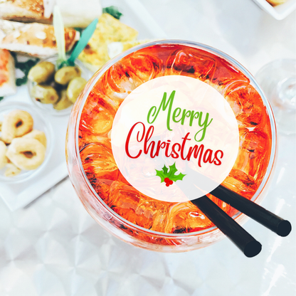 Christmas Edible Drink Toppers - Merry Christmas