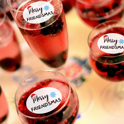 Christmas Edible Drink Toppers - Merry Friendsmas