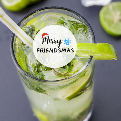 Christmas Edible Drink Toppers - Merry Friendsmas
