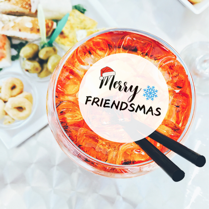 Christmas Edible Drink Toppers - Merry Friendsmas