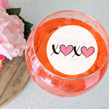 Valentine's Day Edible Drink Toppers - XOXO with Hearts