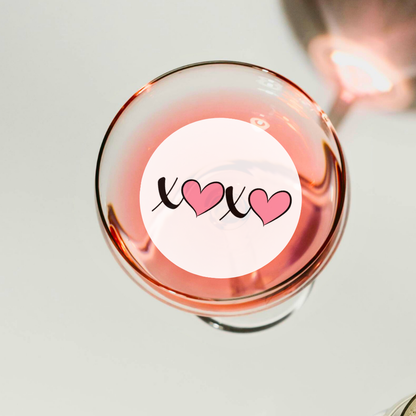 Valentine's Day Edible Drink Toppers - XOXO with Hearts