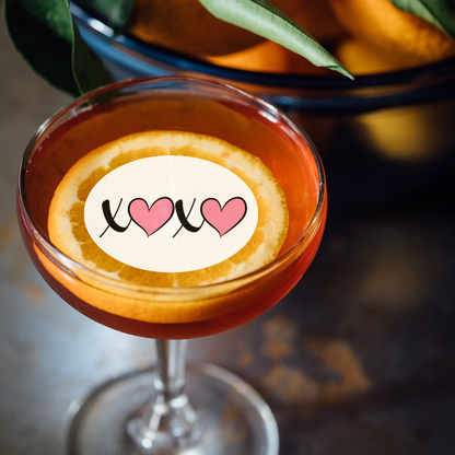 Valentine's Day Edible Drink Toppers - XOXO with Hearts