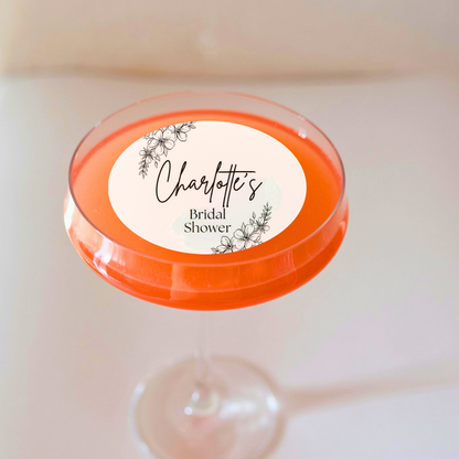 Bridal Shower Drink Toppers with Flowers